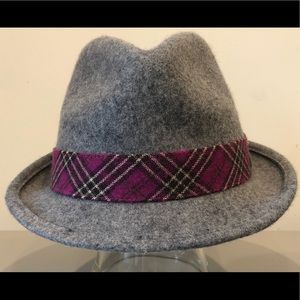 Cremieux Grey Wool/Plaid Fedora